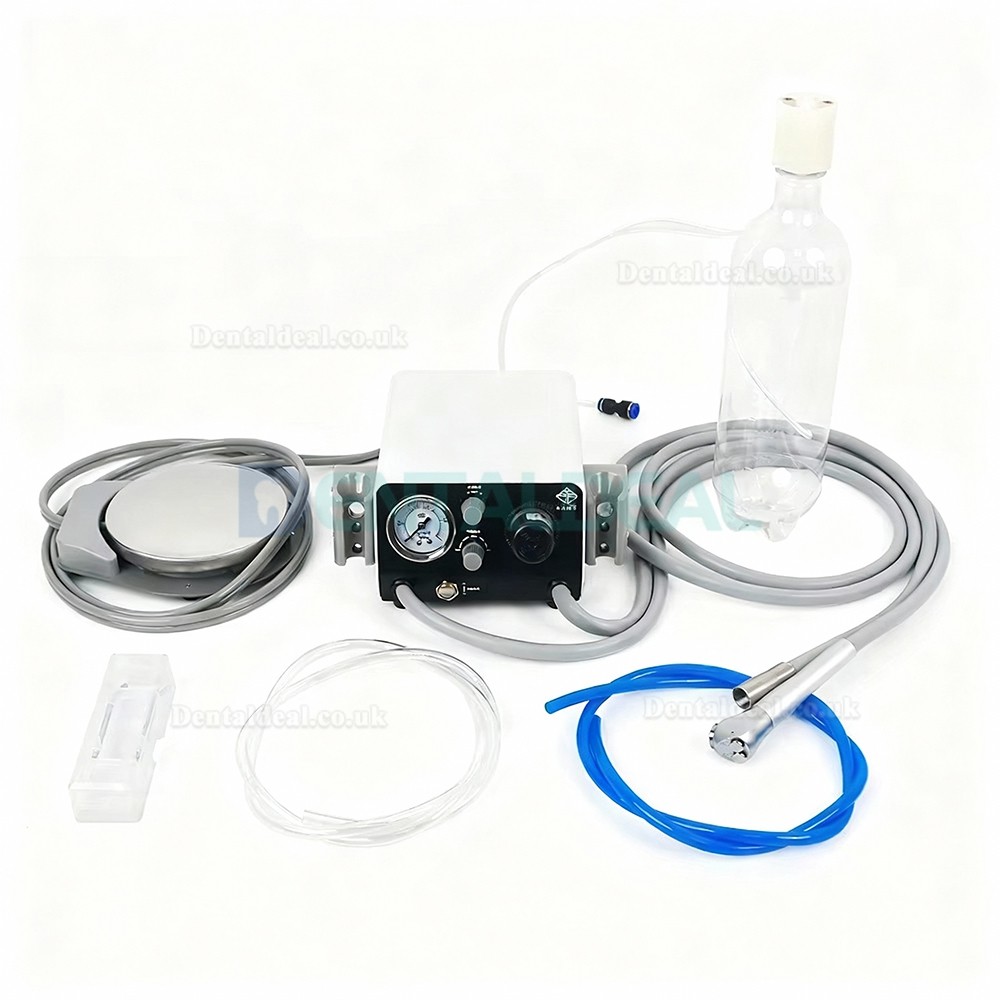JG-237 Portable Dental Turbine Unit & 3-Way Triple Syringe Work with Air Compressor